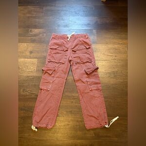 Krost Red Checkered Cargo Pants